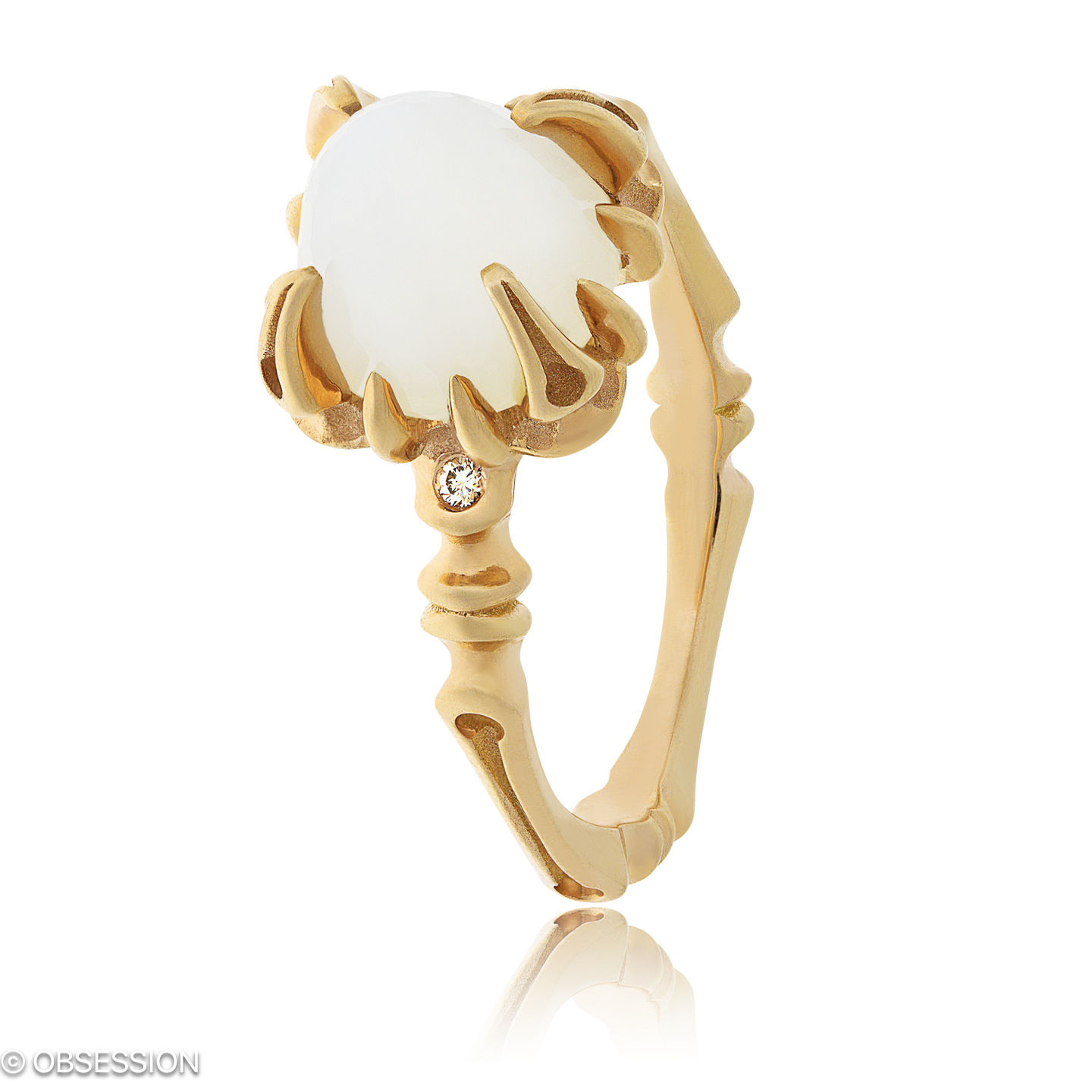 Gremlin-Baby Cocktailring in Rotgold, mit einer Ringbreite von mm und einer Ringgrösse von 52