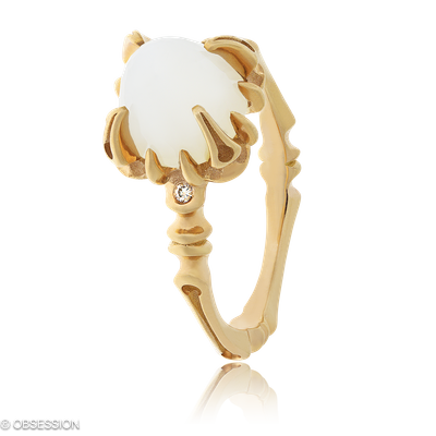 Gremlin-Baby Cocktailring in Rotgold, mit einer Ringbreite von mm und einer Ringgrösse von 52