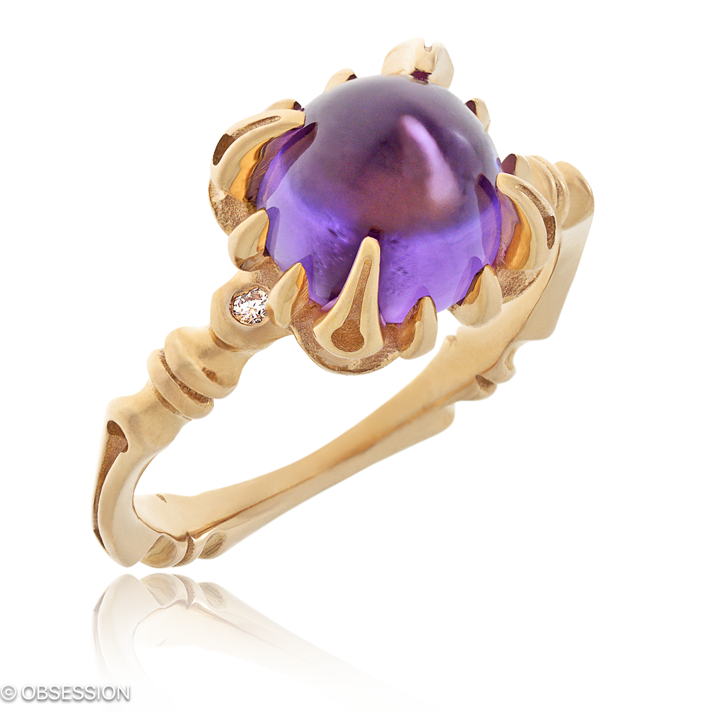 Gremlin-Baby Cocktailring in Rotgold, mit einer Ringbreite von mm und einer Ringgrösse von 52