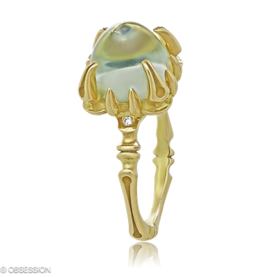 Gremlin-Baby Cocktailring in Gelbgold, mit einer Ringbreite von mm und einer Ringgrösse von 52