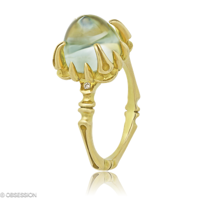 Cocktailring Gremlin-Baby in Gelbgold mit 2 Brillant H si