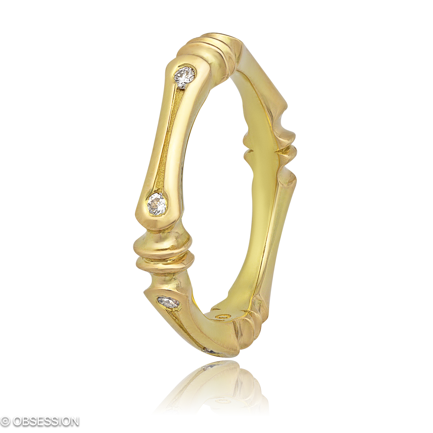 Gremlin-Baby Alliance in Gelbgold, mit einer Ringbreite von 3.8mm und einer Ringgrösse von 52