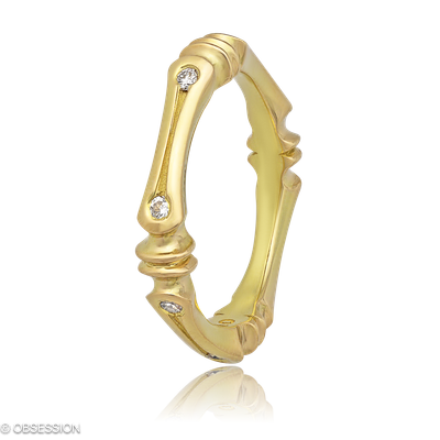 Gremlin-Baby Alliance in Gelbgold, mit einer Ringbreite von 3.8mm und einer Ringgrösse von 52