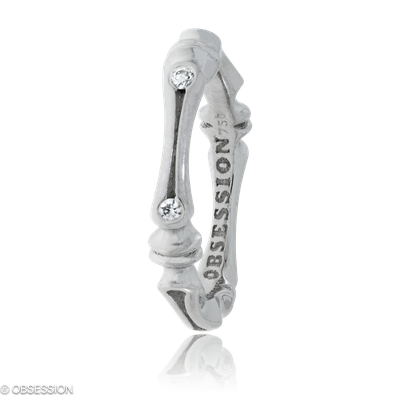 Gremlin-Baby Alliance in Weissgold, mit einer Ringbreite von 3.8mm und einer Ringgrösse von 52