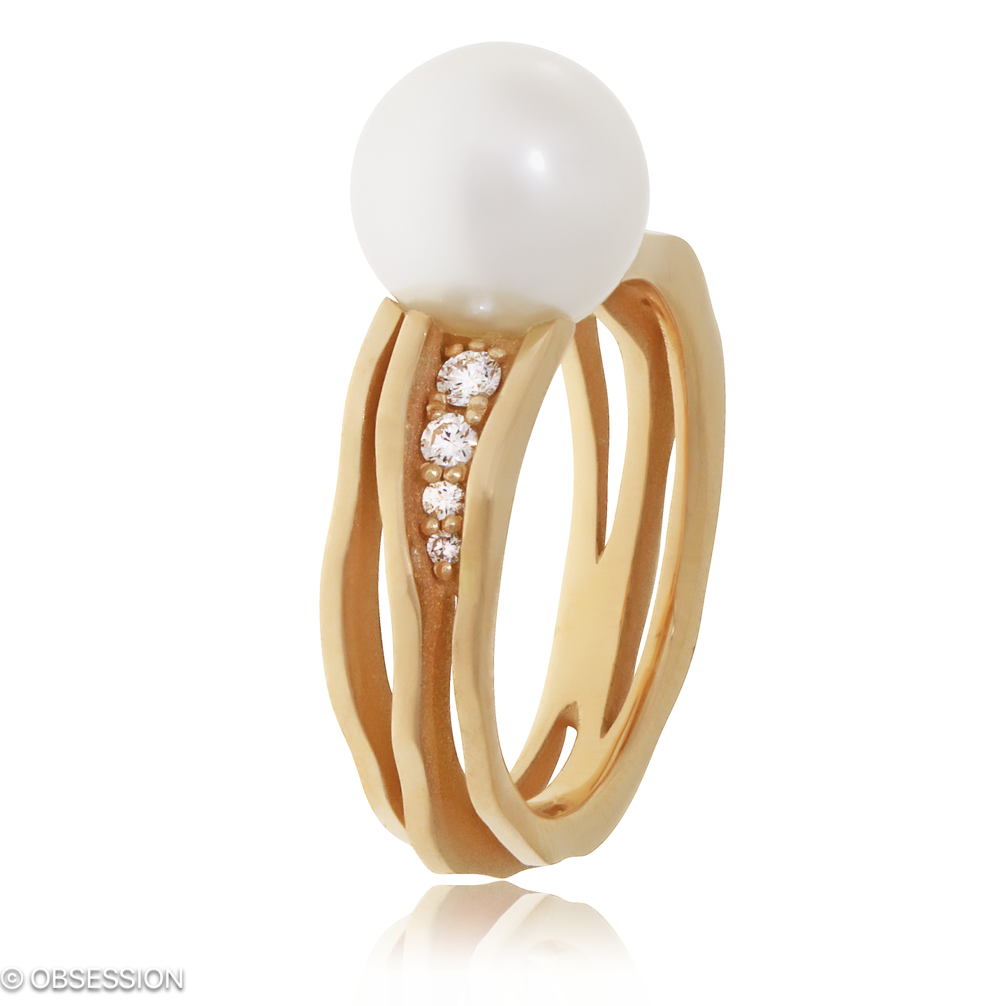 Himalaja Schmuckring in Rotgold, mit einer Ringbreite von 9.7mm und einer Ringgrösse von 52