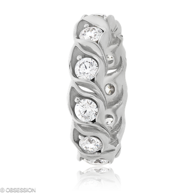 Kalla Alliance in Weissgold, mit einer Ringbreite von 6mm und einer Ringgrösse von 52