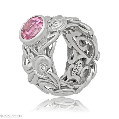 Schmuckring Lilly Rose in Weissgold mit 5 Brillant FG, vs1-vs2