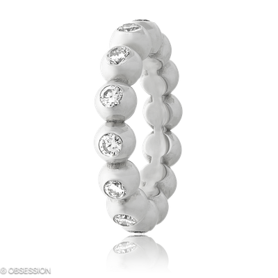 Point Alliance in Weissgold, mit einer Ringbreite von 5mm und einer Ringgrösse von 52