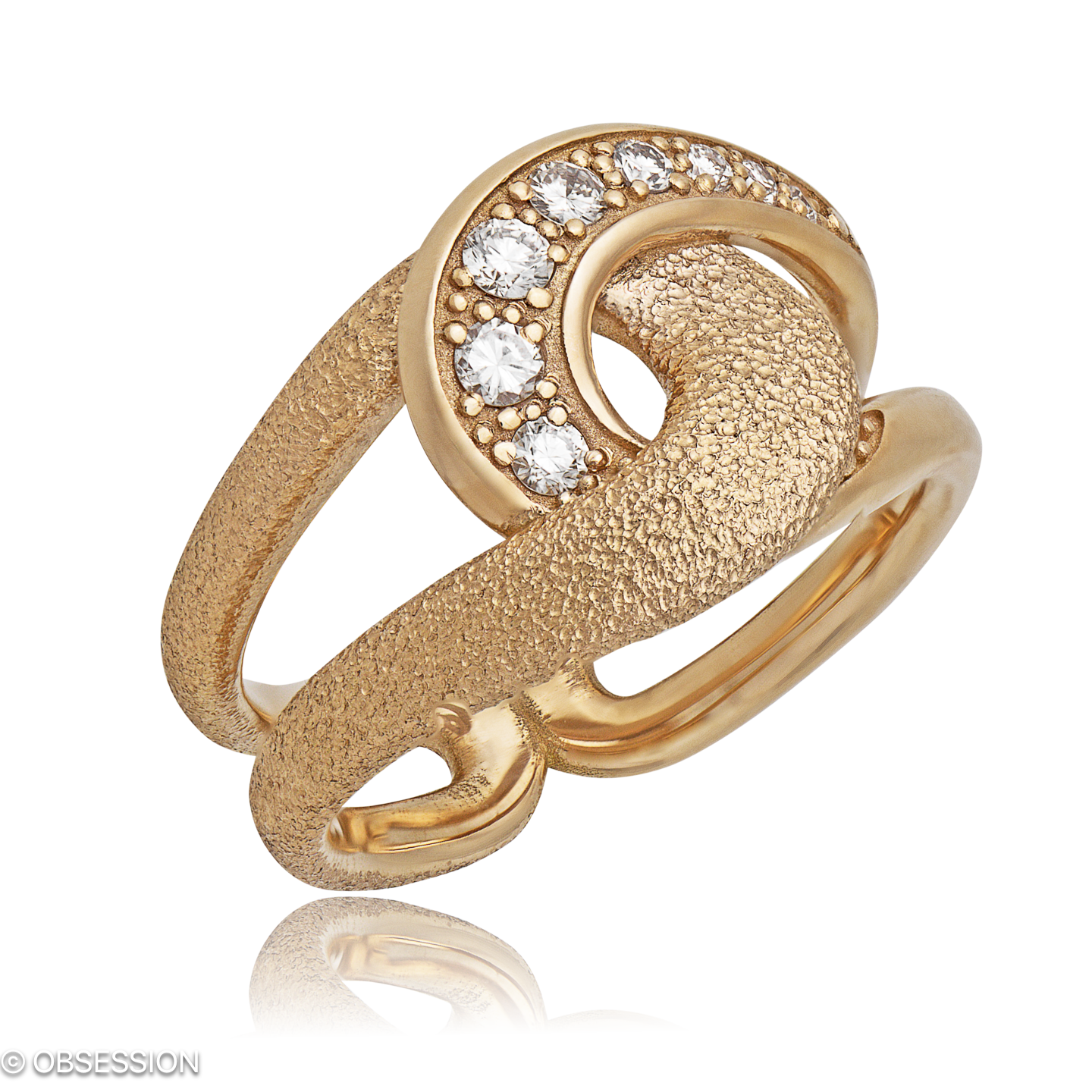 Unendliche Geschichte Schmuckring in Rotgold, mit einer Ringbreite von 12.5mm und einer Ringgrösse …