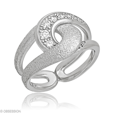 Unendliche Geschichte Schmuckring in Weissgold, mit einer Ringbreite von 12.5mm und einer Ringgröss…