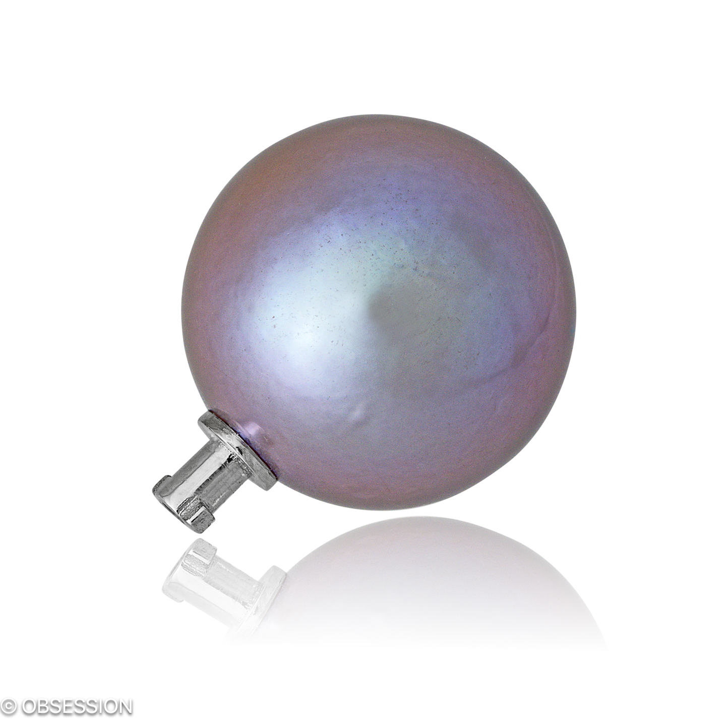 Perleinhänger Anhänger in Weissgold