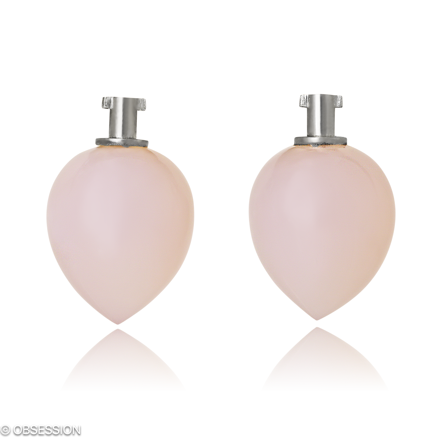 Ohrschmuck, Edelsteineinhänger mit Chalcedon