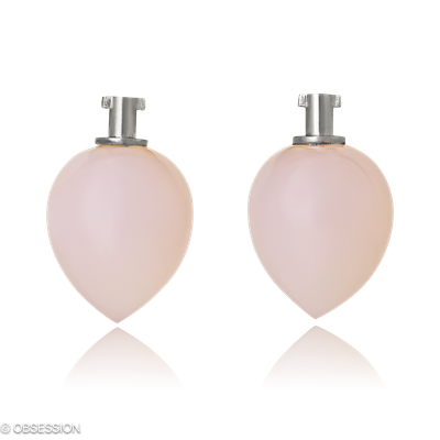 Ohrschmuck, Edelsteineinhänger mit Chalcedon