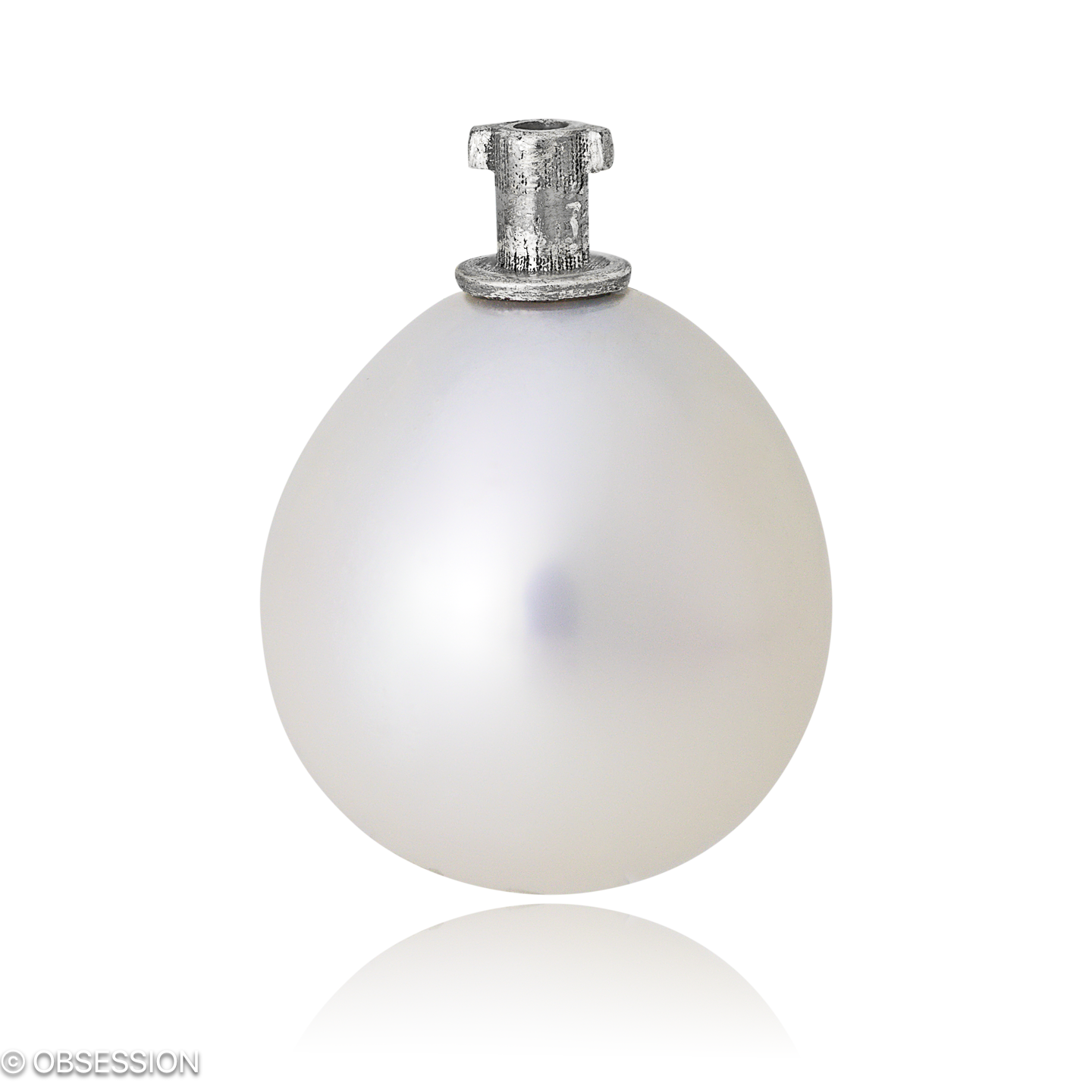 Perleinhänger Anhänger in Weissgold