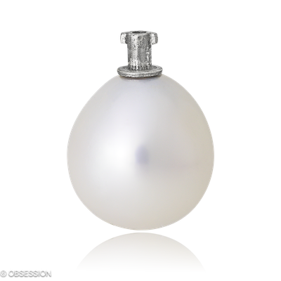 Perleinhänger Anhänger in Weissgold