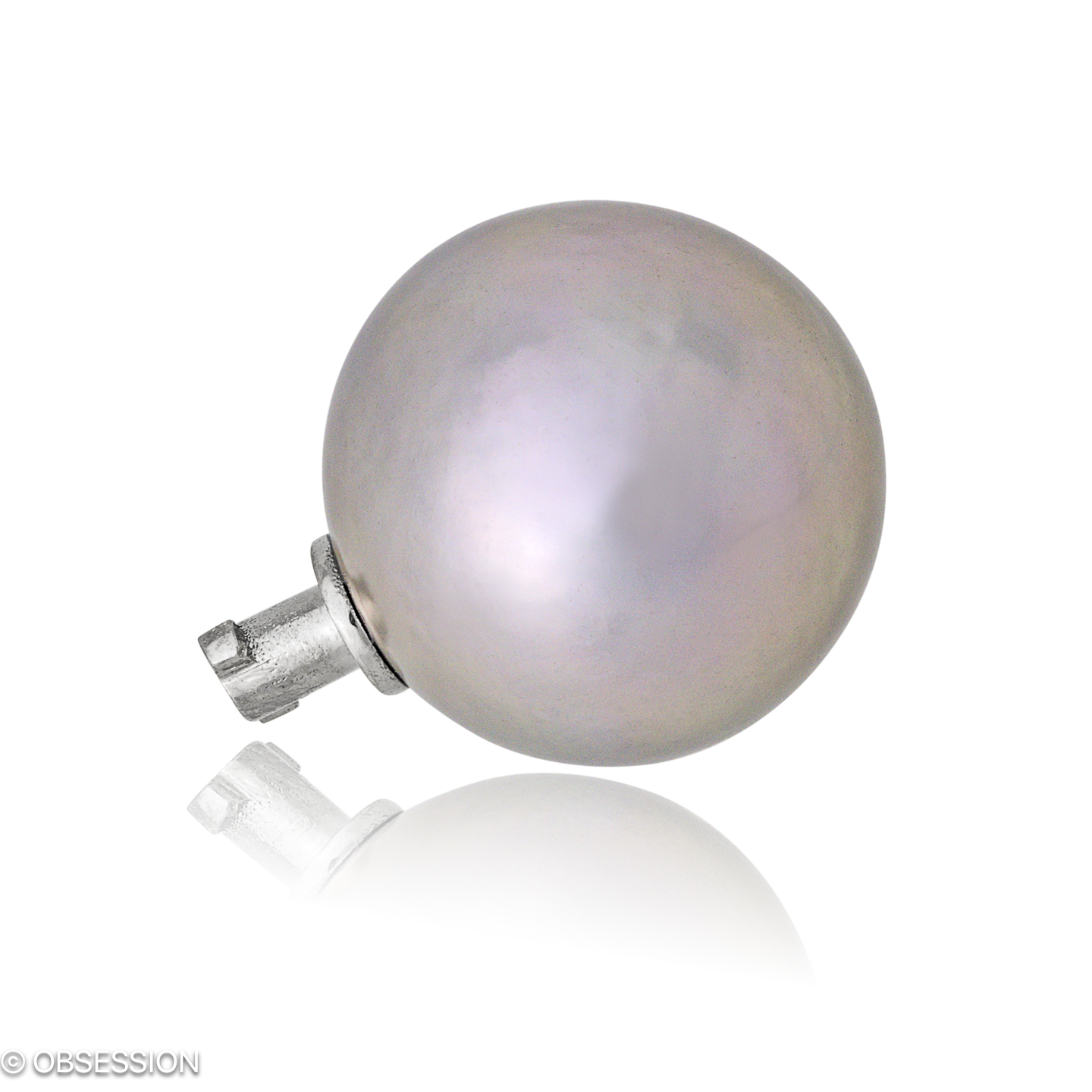 Perleinhänger Anhänger in Weissgold