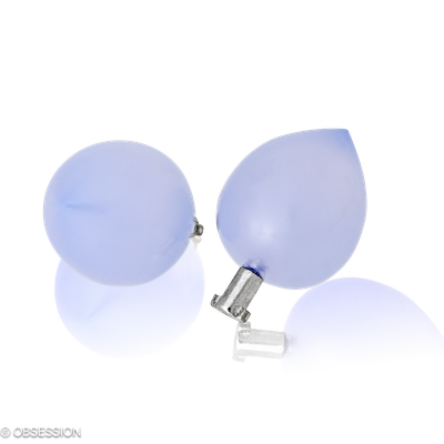 Ohrschmuck, Edelsteineinhänger mit Chalcedon