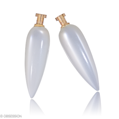 Ohrschmuck, Edelsteineinhänger mit Mondstein