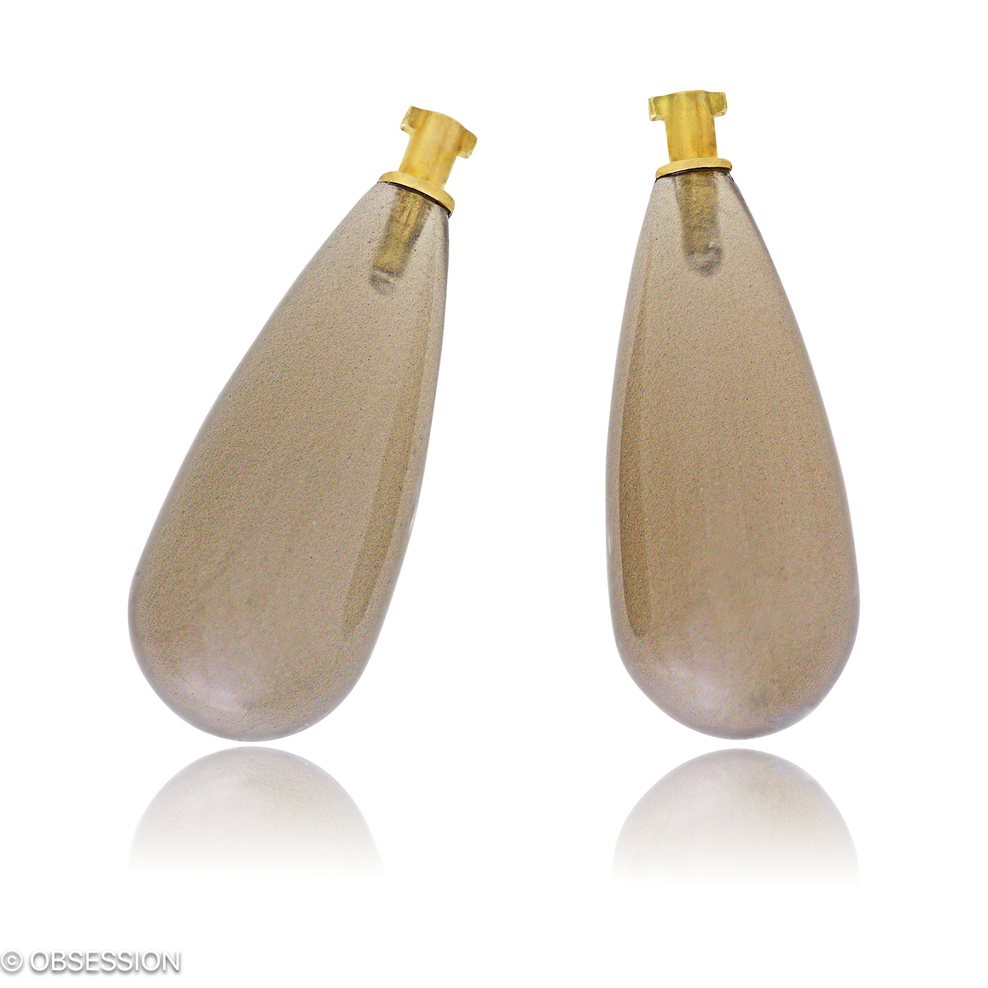 Edelsteineinhänger Ohrhänger in Gelbgold