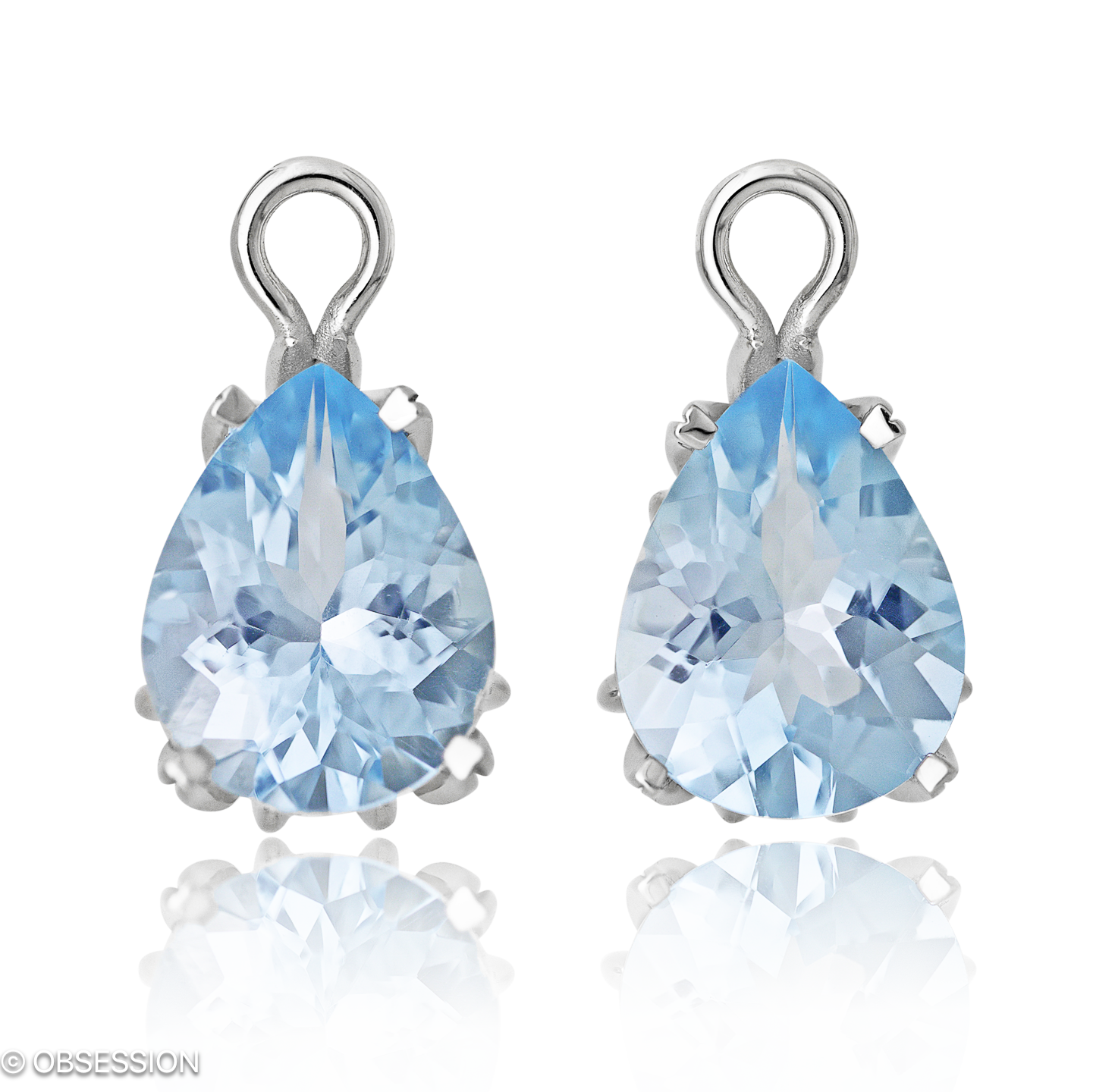 Gremlin Ohrhänger in Weissgold