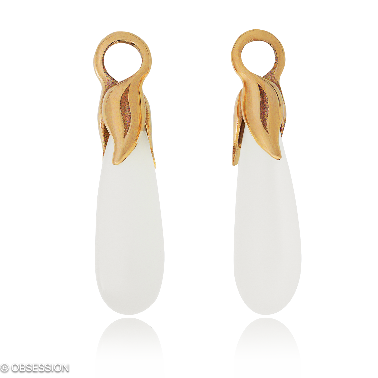 Mermaid Ohrhänger in Rotgold