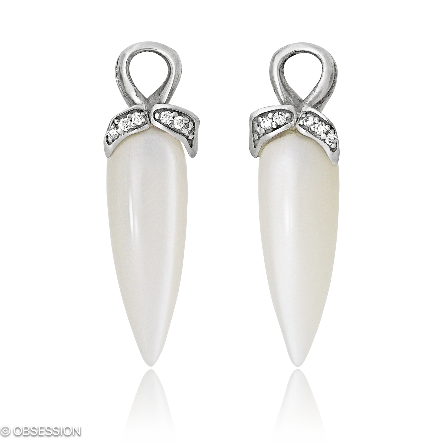 Mermaid Ohrhänger in Weissgold