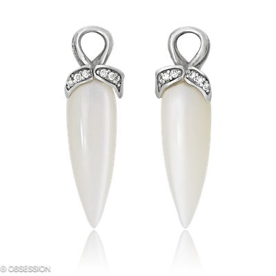 Mermaid Ohrhänger in Weissgold