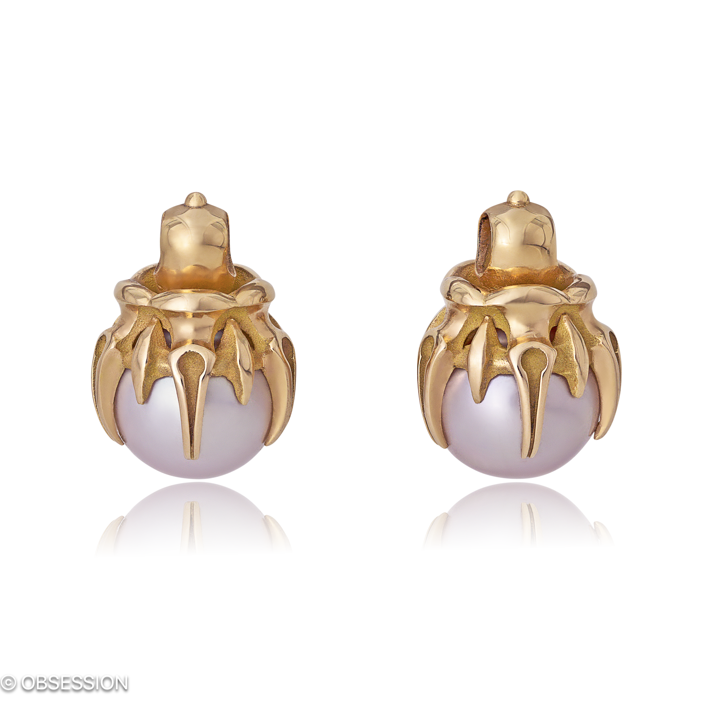 Gremlin Ohrhänger in Rotgold