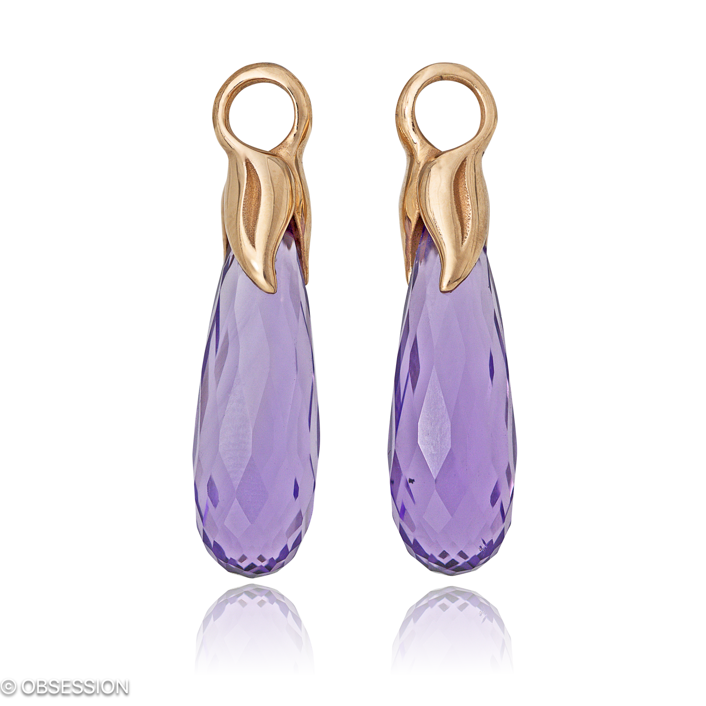 Mermaid Ohrhänger in Rotgold