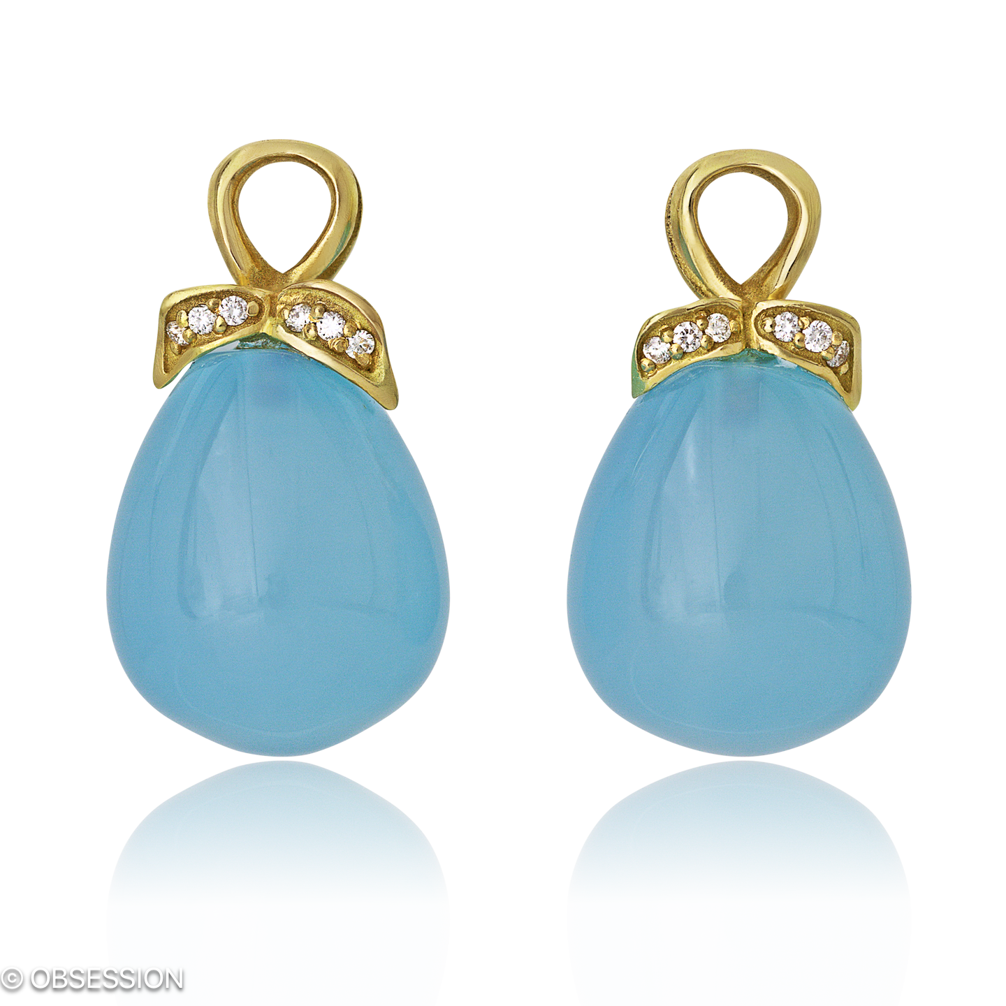 Mermaid Ohrhänger in Gelbgold