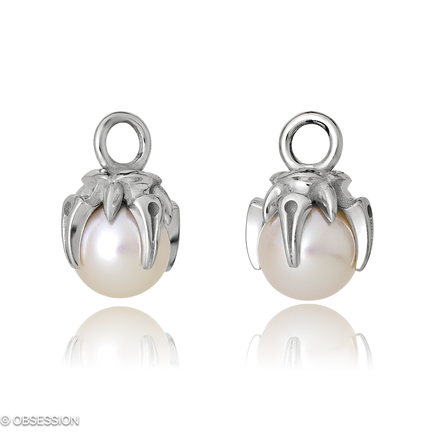 Gremlin Ohrhänger in Weissgold