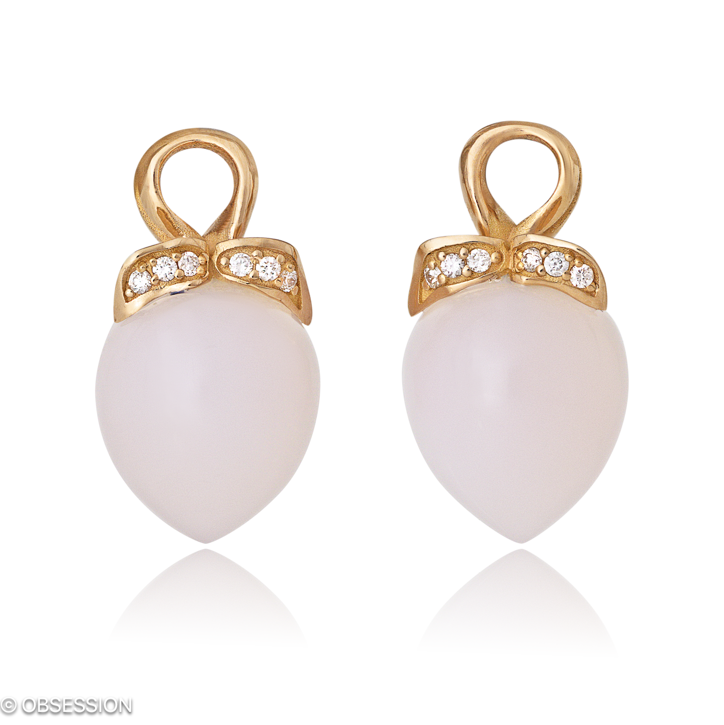 Mermaid Ohrhänger in Rotgold