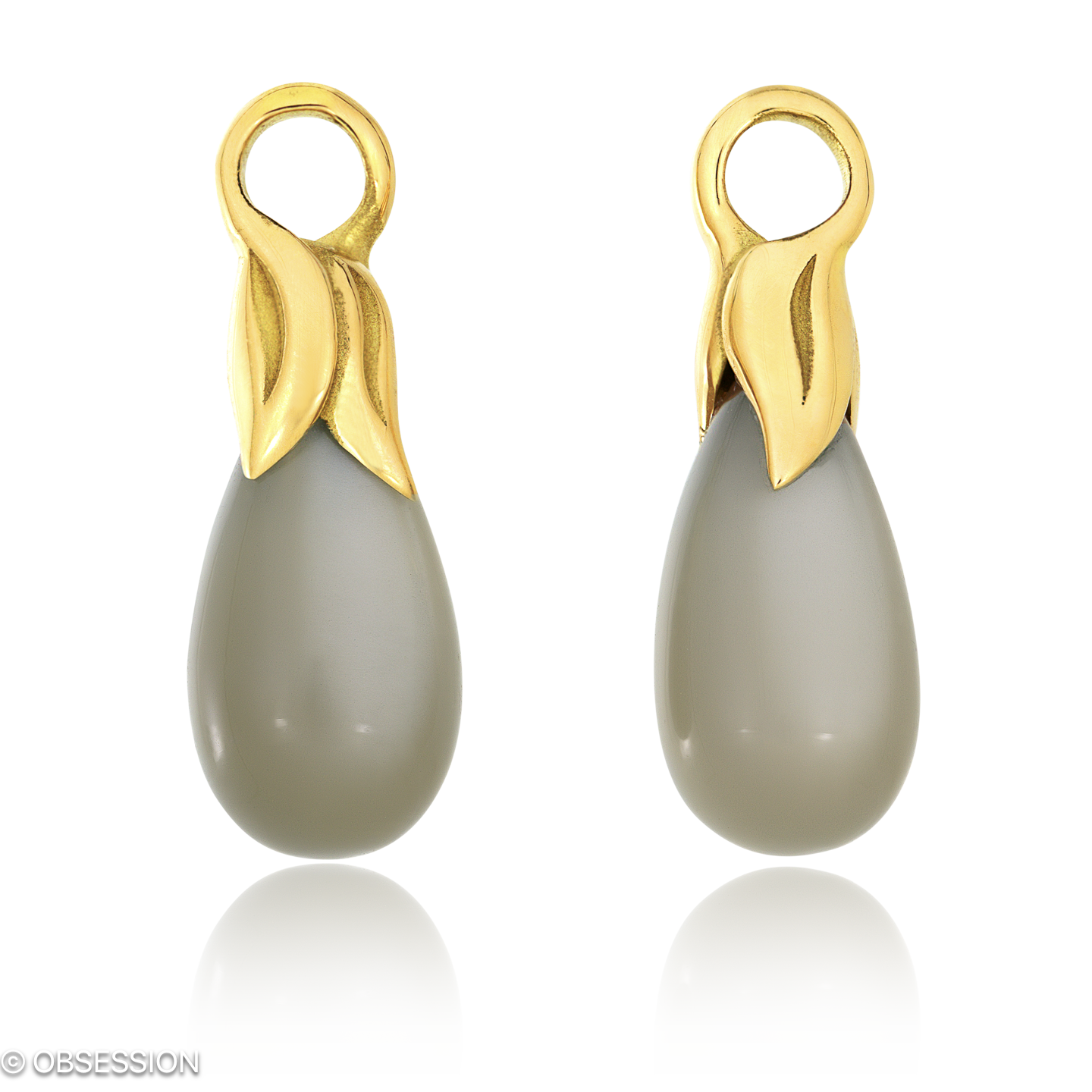 Mermaid Ohrhänger in Gelbgold