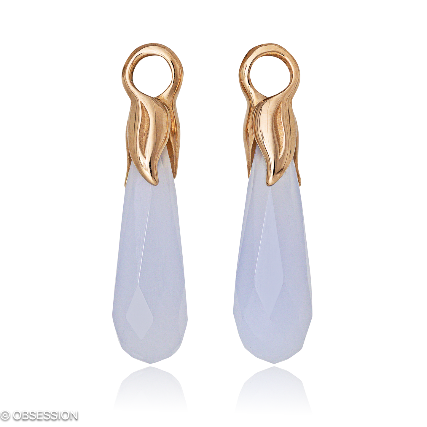 Mermaid Ohrhänger in Rotgold