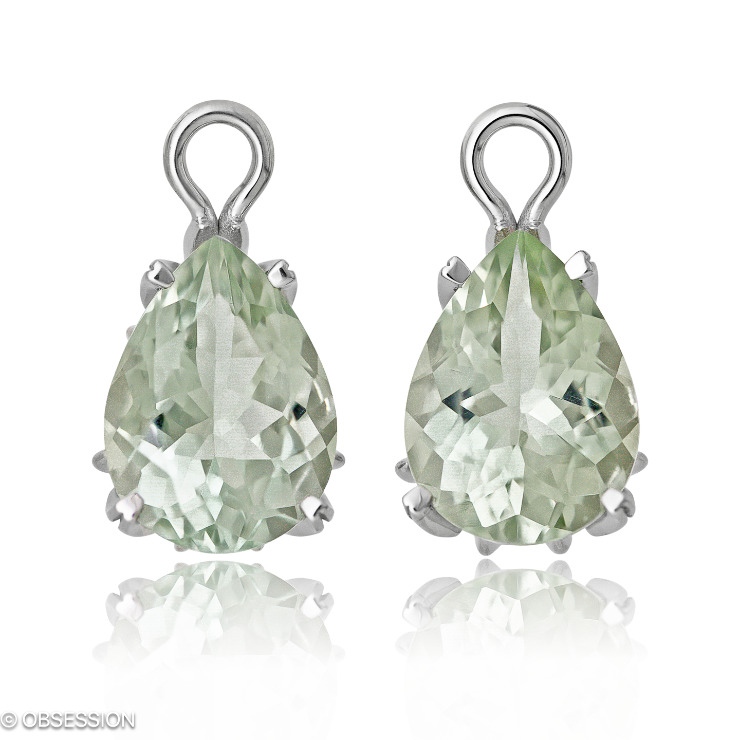 Gremlin Ohrhänger in Weissgold