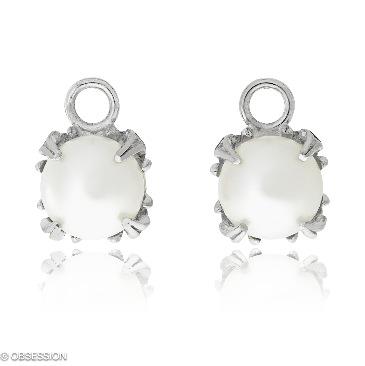 Gremlin Ohrhänger in Weissgold