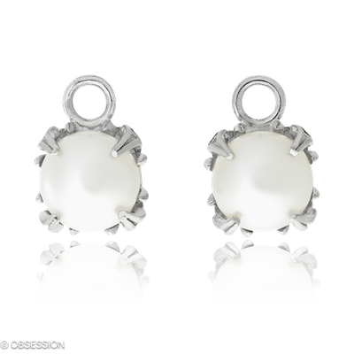 Gremlin Ohrhänger in Weissgold