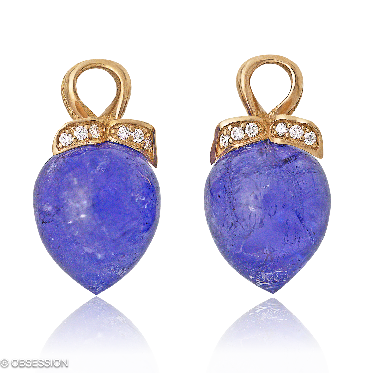 Mermaid Ohrhänger in Rotgold