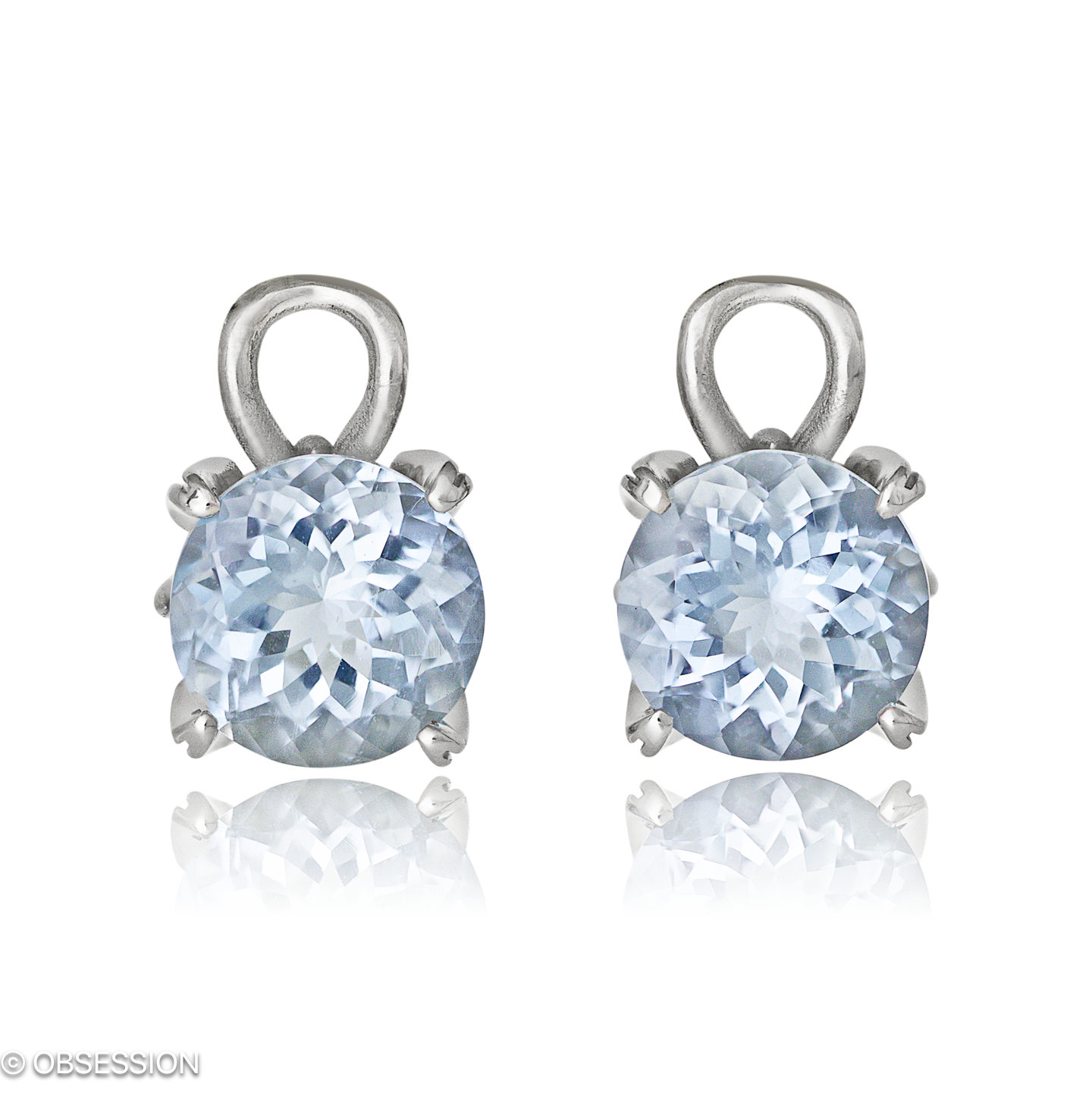 Gremlin Ohrhänger in Weissgold