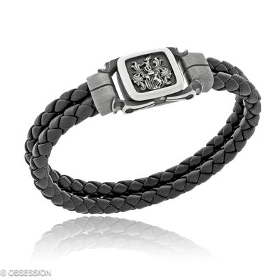Lederarmband, Gremlin mit Wappen