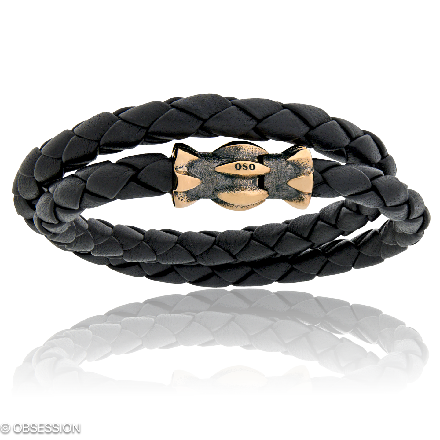 Gremlin Lederarmband in Rotgold, mit einer Breite von 7mm, geeignet für einen Armumfang von 185mm.