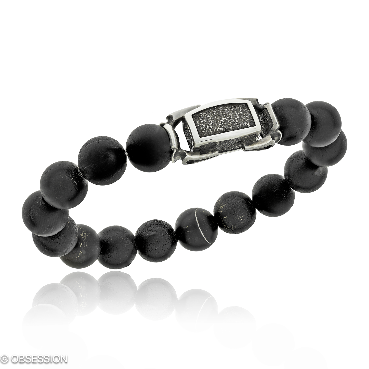 Gremlin Steinarmband in Silber, mit einer Breite von 14mm, geeignet für einen Armumfang von 185mm.