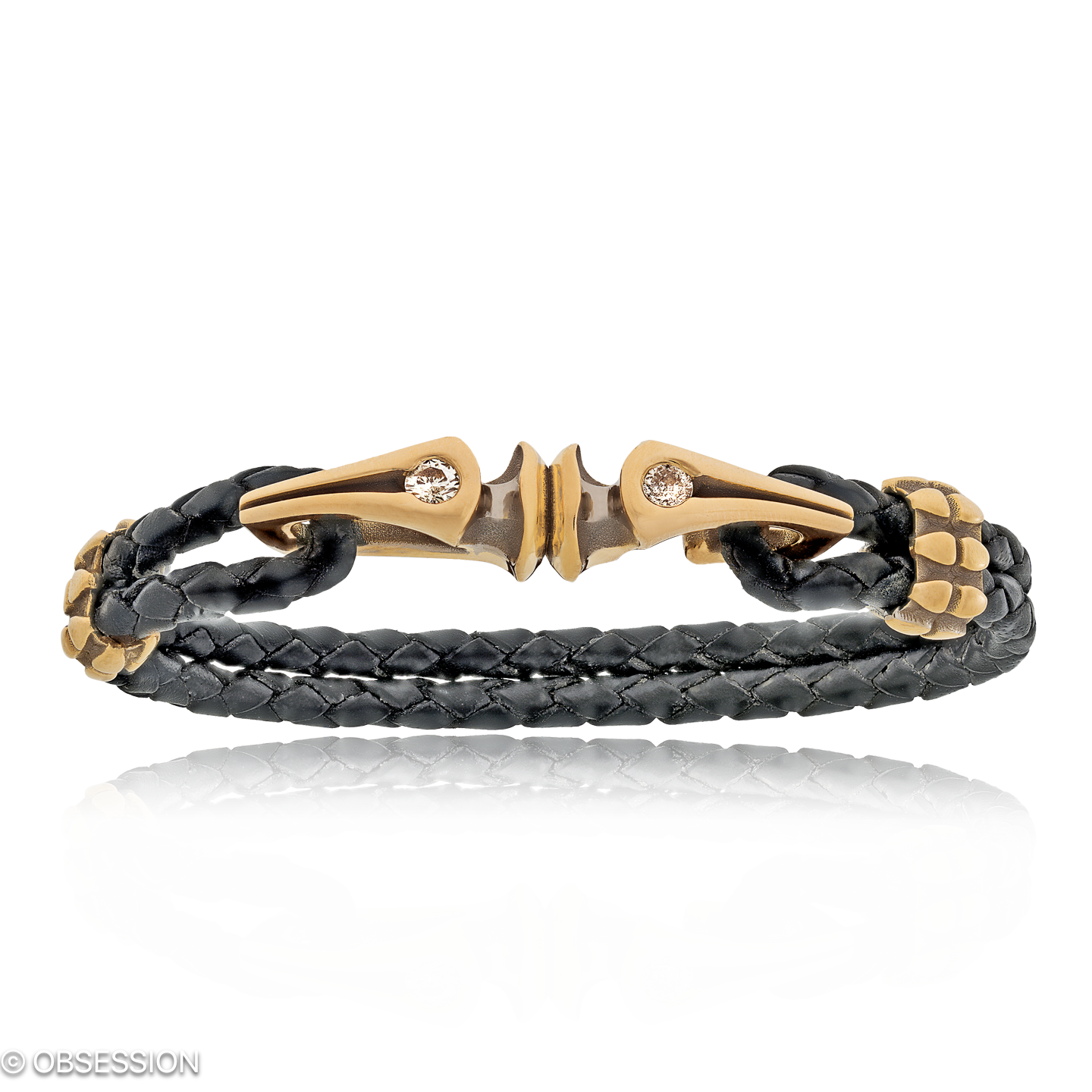 Lederarmband, Gremlin mit Brillanten
