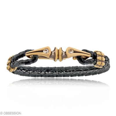 Lederarmband, Gremlin mit Brillanten