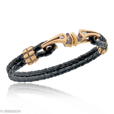 Lederarmband, Gremlin mit Brillanten