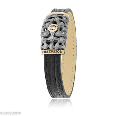 Lederarmband, Mikrokosmos mit Brillant