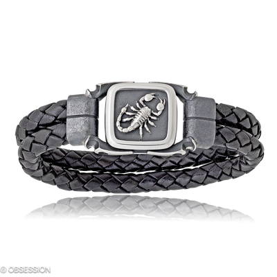 Lederarmband, Gremlin mit Skorpion