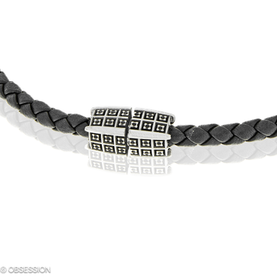 Ledercollier Matrix in Silber, in der Ausführung ohne Edelsteine, ohne Brillanten