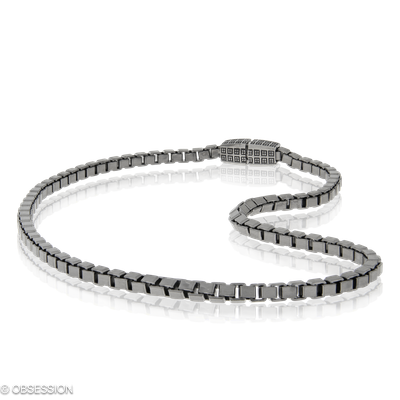 Matrix Kette in Silber, mit einer Länge von 490mm.