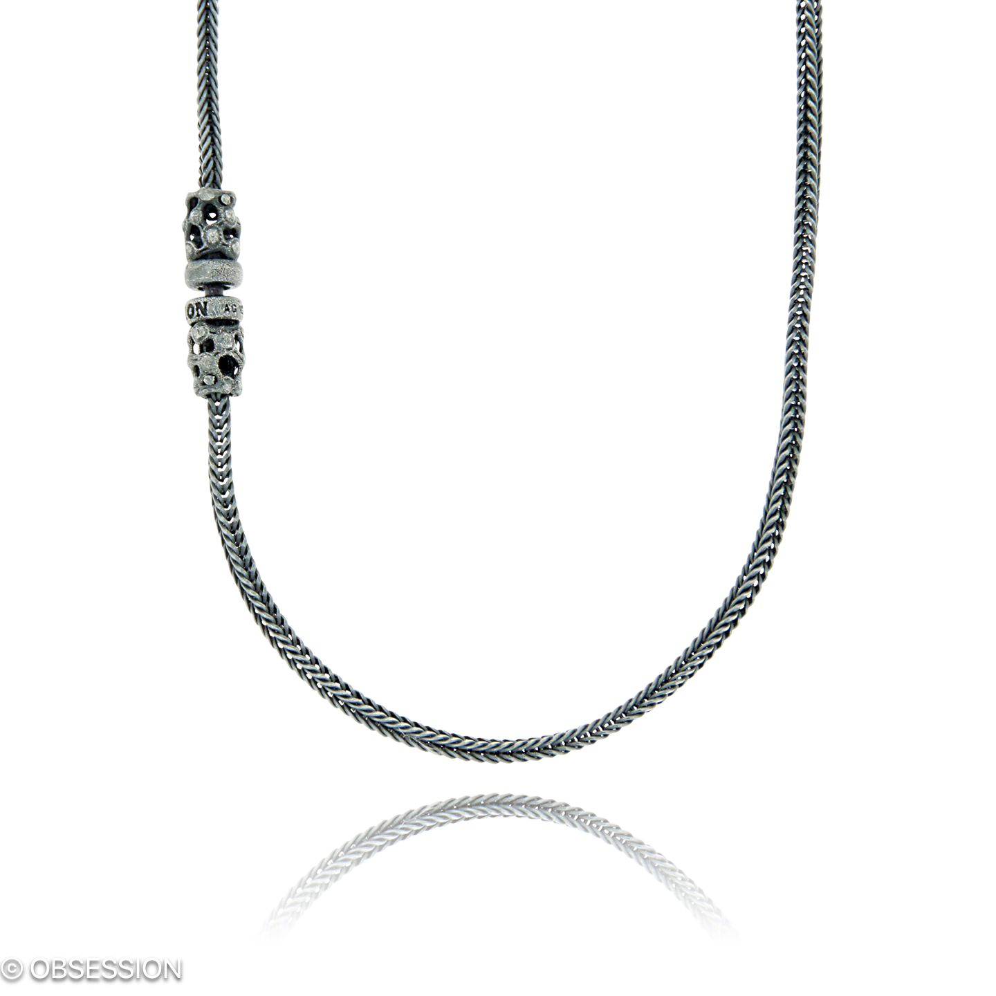 Mikrokosmos Kette in Silber, mit einer Länge von 460mm.